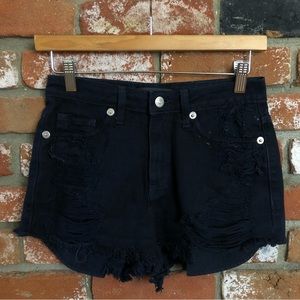 Daniel Patrick Distressed Cut Off Denim Jean Shorts